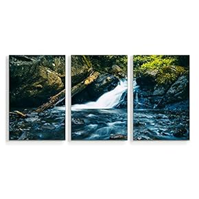 3 Piece Canvas Wall Art Waterfall in...