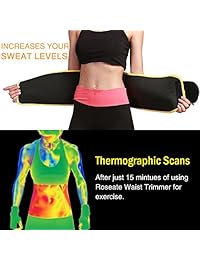 Roseate Cinturón para cortar la cintura para hombres y mujeres pérdida de peso entrenamiento sudor envoltura Tummy Fat Burner Abdominal Trainer