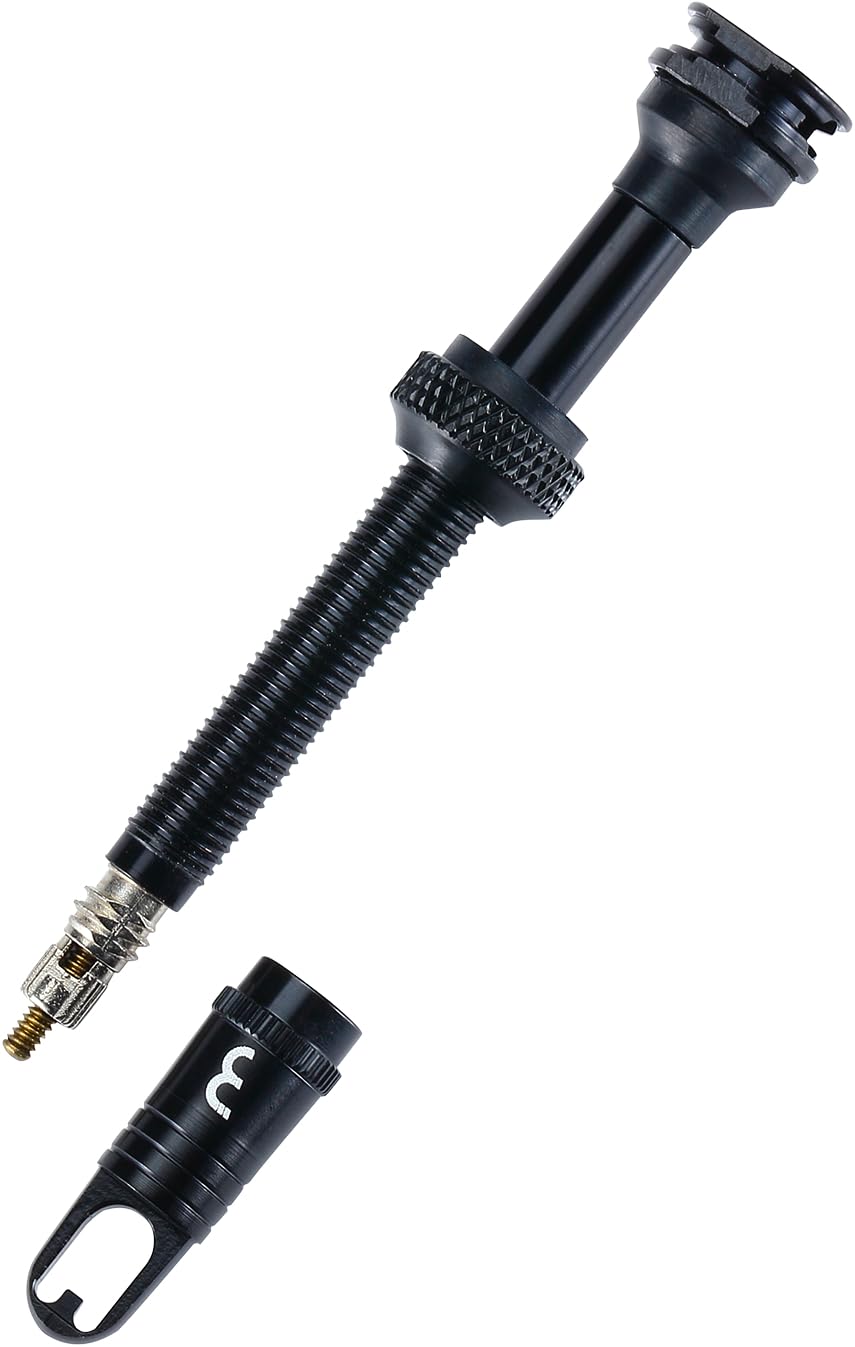 BBB Cycling Aluminium Tubeless Valves 60mm | Compatible with Roadbikes and Mountainbikes | Replaceable Core | BTI-160