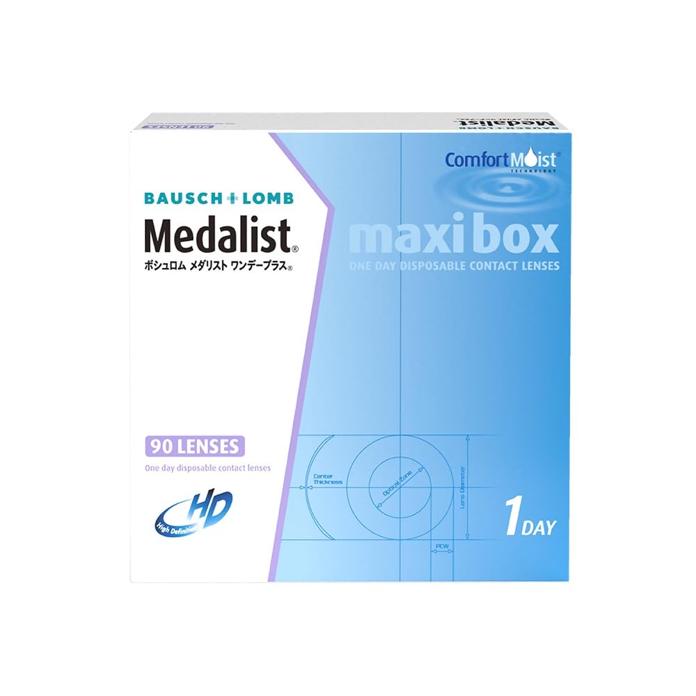 Bausch + Lomb ボシュロム メダリスト ワンデープラス マキシボックス 90枚入り 【BC】8.6【PWR】-3.75
