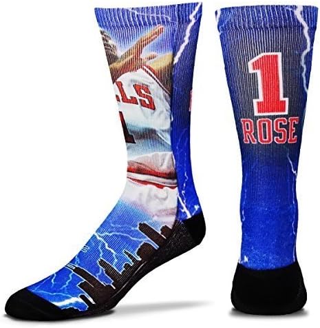 Chicago Bulls Derrick Rose #1 Storm Socks, Large