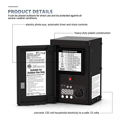 Malibu Power Pack 300W Low Voltage Transformer Outdoor Lighting