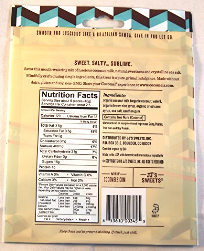 Cocomels Coconut Milk Caramels Variety Pack, 3.5 oz, 3 Pack, Dairy Free, Vegan, Organic