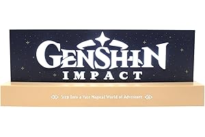 NEAMEDIA THE CHARACTER COMPANY Genshin Impact : The Officially Licensed Light, Official License, LED Light for Living Room or Office, Compatible Mobile, Xbox, PS5 and PC, Gift Idea