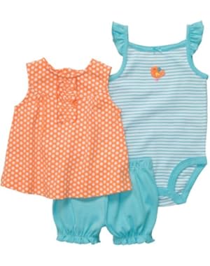 Diaper Cover Set - Orange/White Dot-NB