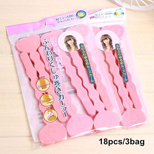 Sponge Hair Rollers, TheBigThumb 18pcs No Heat Soft Foam Hair Curler Sleep Flexible Rollers Magic Natural Wavy Curly Sleeping Roller Curling Accessories Hair Care Stying Tool for Long Short Hair - Thumbnail 4