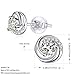 J.Rosée Women Classic 925 Sterling Silver High Polished Cubic Zirconia Small Hinged Hoop Earrings Christmas Jewelry Gifts (Spiral Love)