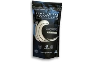 CUYUSAL Cuyutlan Fleur de Sel Kosher Salt, Low Sodium, Hand harvested, Naturally Harvested from Cuyutlan Lagoon. Gift salt shaker, limited pieces. 1.10 pounds resealable bag