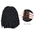 Spring Twist Ombre Crochet Braids Bomb Twist Synthetic Braiding Hair Extensions Low Temperature Fiber 1# 8 Inch 3 Pack/lot