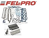 Fel Pro 260-1000 Small Block Chevy Overhaul Gasket & Elgin Industries New Bolts Kit 55-79 283 327 350 SBC