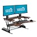 Vari Pro Plus 36 Height Adjustable Standing Desk Converter – Stand Up Desk Converter for Dual Monitors – (Darkwood)