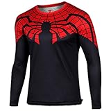 WUKE Men's Cosplay Spider Long Shirt