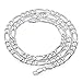5.5mm 925 Sterling Silver Flat Figaro Link Italian Crafted Nickel Free Chain or Bracelet + Cleaning Cloth
