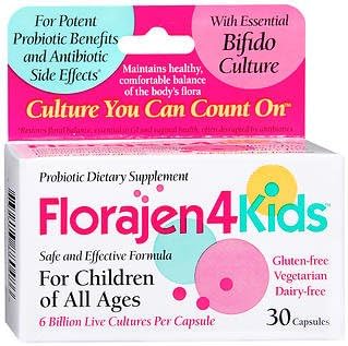 Florajen 4 Kids Probiotic Dietary Supplement - 30 Capsules, Pack of 5