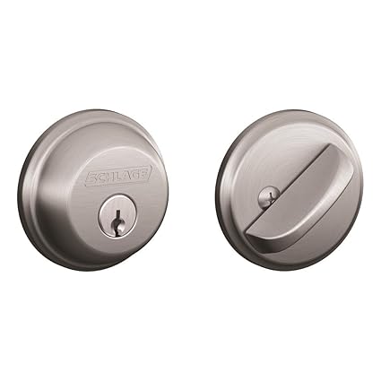 Schlage Lock B60CSV626 Satin Chrome Single-Cylinder Deadbolt Lock