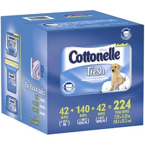 Kleenex Cottonelle Fresh Flushable Moist Wipes - Total: 224 ct.