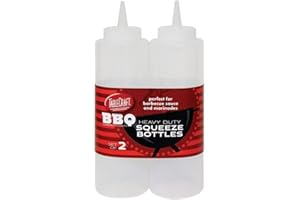 Tablecraft 12 oz Clear Heavy Duty Squeeze Bottle (2 Pack)