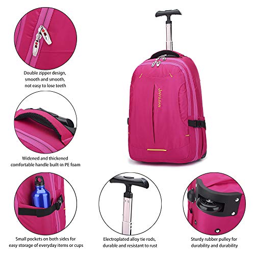 Wheeled Laptop Backpack 18" Rolling Carry-on Trolley School Bags Travel Luggage