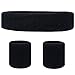 Sweat Band Headband Wristbands for Men - Head Wrist Sweatband Set for Women Kids Boys Girls - Ideal for Sports Athletics Event Workout Exercise Basketball Running Tennis Football
