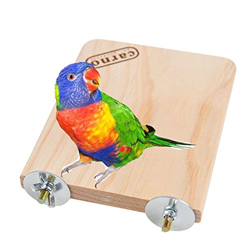 Wooden Platform Pet Dwarf Hamster Gerbil Rat Small Animal Sport Exercise Toy Pet Parrot Bird Cage Perches Square Toy (M)