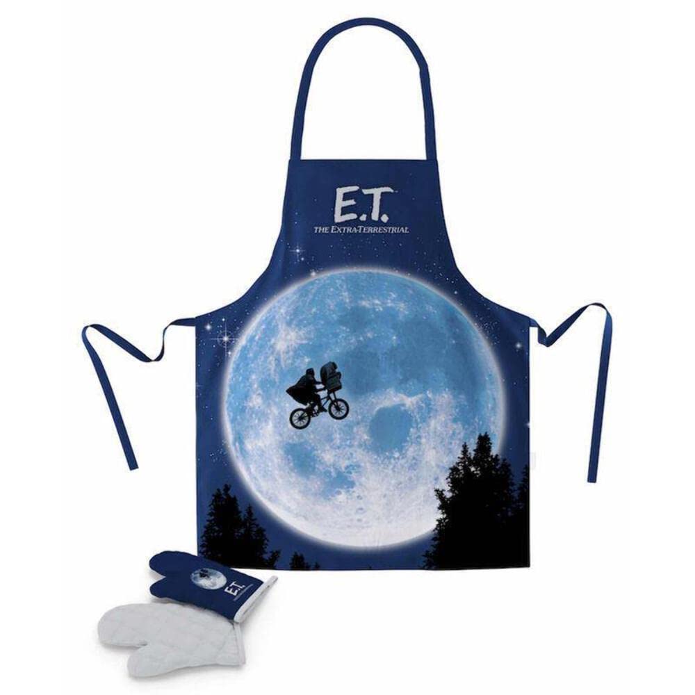SD toys Kitchen Apron E.T. Poster Apron And Oven Glove E.T. In Plastic Box Official Merchandising Reference DD - Tablier + Gant De Cuisine E.T. Affiche – 8435450223846