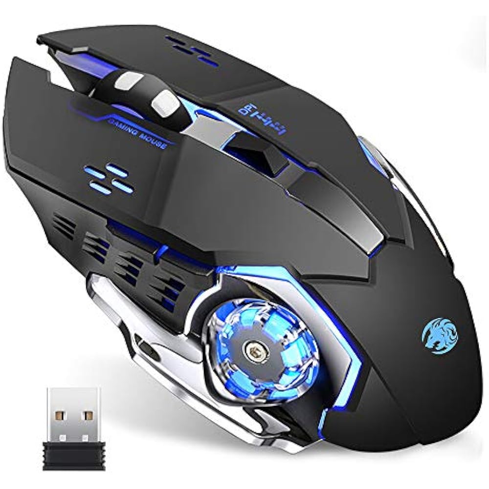 Q85 Rechargeable Wireless Gaming Mouse, 2.4G LED Optical Silent