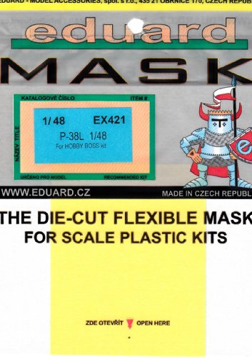 EDUEX421 1:48 Eduard Mask - P-38L Lightning (for the HobbyBoss model kit) MODEL KIT ACCESSORY