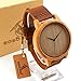 Cool Bamboo Wood Watch By Bobo Bird With Leather Band Strap And 40 mm Face