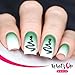 Whats Up Nails - Christmas Nail Vinyl Stencils 4 Pack (Candy Canes, Ribbon Tree, Deer, Gold Merry Snowflake) for Nail Art Design