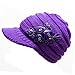 CITY Women Girl Pattern Slouchy Knit Beret Beanie Crochet Rib Hat Cap Warm Purple