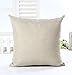 Wonder4 Cushion Cover 18x18 inches Cotton Linen Cloth Square Throw Pillow Case Home Decor Sofa Pillow Cover with Words - Happy Place (Beach and Sea)