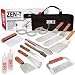 ZEN-T - 17 Piece Grill Griddle BBQ Tool Kit - Heavy Duty Professional Grade Stainless Steel BBQ Tools - Perfect Grilling Utensils for All Your Grilling Needs - Outdoor and Indoor BBQ Accessories
