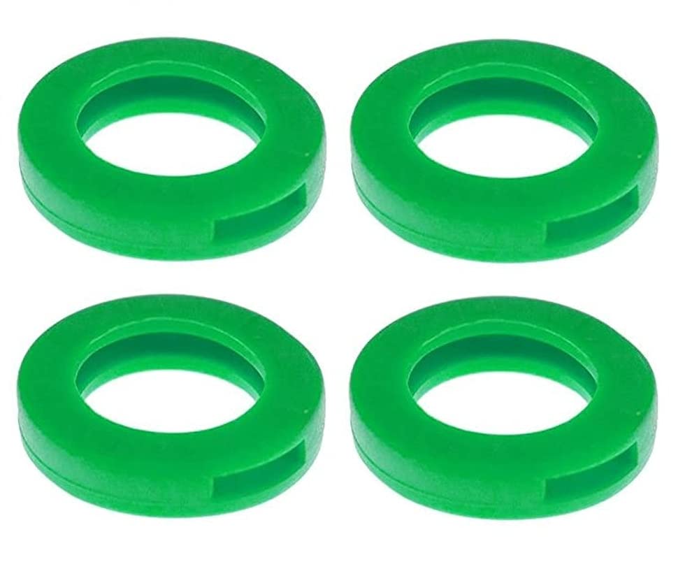 Merriway BH04006 (10 Pcs) Green Key Cap Sleeve Identifier Rings - Pack of 10 Pieces