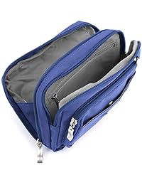 baggallini - Bolso bandolera con triple cremallera, Azul, talla única