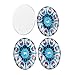 PH PandaHall 100pcs Oval Glass Cabochons 25x18mm Mosaic Printed Tiles Mixed Color Flower Glass Mosaic Tile Cabochon Dome for Photo Pendant Necklace Jewelry Making