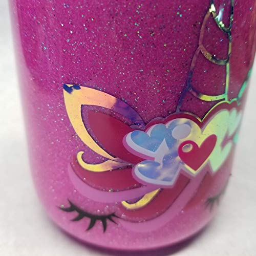 Stainless Steel Travel Mug Glitter Mason Jar - Unicorn - Gift - Thumbnail 4