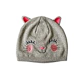 Toubaby Toddler Girl Winter Animal modelling Knitted Cap Baby Hats Gray 0-4T