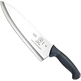 Mercer Culinary M18010 Millennia Black Handle, 10-Inch Wide Hollow Ground, Chef's Knife
