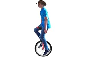 QGNAEWNOYJ 20 Inch Unicycle, Outdoor Sport One Wheel Unicycles for Adults with Adjustable Height, Load 143-165lbs, Anti-Slip for 5.09-5.74ft height people