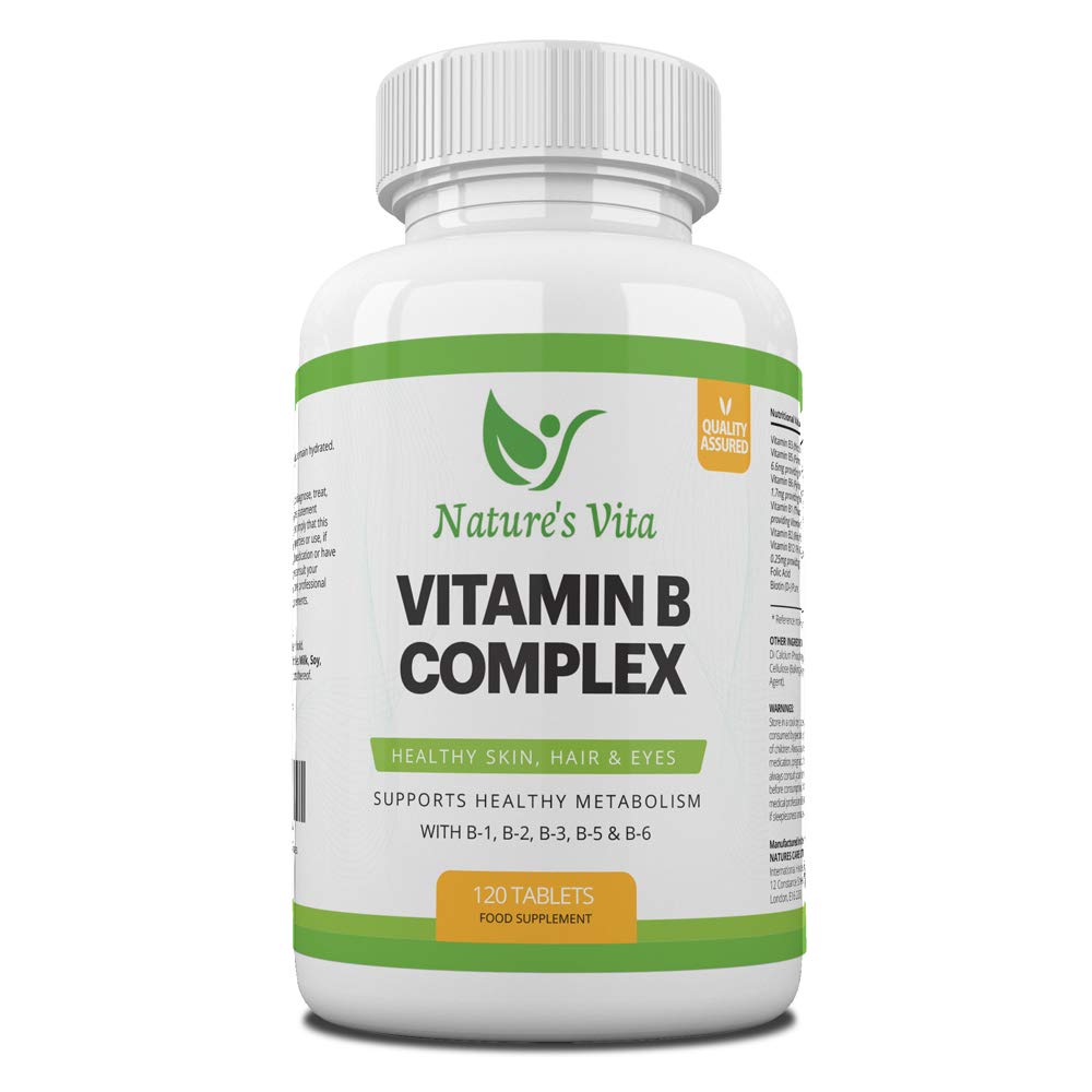 Buy B Complex Supplement Natural Energy Boost w/s B1 B2 B3 B5 B6 B12 Biotin & Folic Helps with