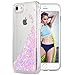iPhone 7 Case, iPhone 7 Liquid Case, iPhone 8 Case, VEGO Glitter Sparkle Bling Flowing Floating Case Cover Fashion Creative Design for Girls for Apple iPhone 7 (2016) / iPhone 8 (2017) (BluePink)