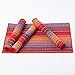 Cotton Table Placemats Set of 4 Woven Braided Ribbed Washable Table Mats, 12