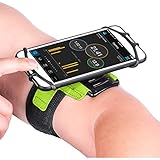 Newppon 180° Rotating Armband with Waterproof Bag for Apple iPhone Xs Max XR X 8 7 6 6S Plus Galaxy S9+ S9 S8 S7 S6 Edge Note 8 Huawei P10 Mate,for Walking Jogging Biking Exercise Workout