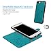 SUPWALL Compatible with iPhone 8 Plus Case, Wallet Case Embossed Butterfly PU Leather Flip Cover Detachable Magnetic Wallet with Card Slots Wrist Strap Skin for iPhone 7 Plus & iPhone 7 Plus Blue