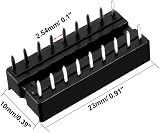 sourcing map 25pcs DIP IC Socket 18 Pin 2.54mm Pitch Dual Row Solder Adaptor view 2