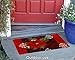 Toland Home Garden 800109 Red Damask Winter Door Mat 18x30 Inch Christmas Outdoor Doormat for Entryway Indoor Entrance