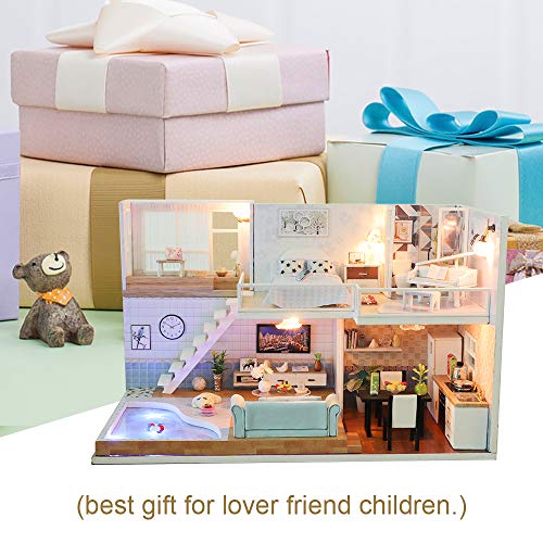 6 CUTEBEE+Dollhouse+Miniature+Furniture+Movement