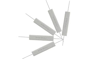 Jersvimc 10PCS 10W 20 Ohm Ceramic Resistor, Power Resistor Assortment Cement Resistor Kit Wirewound Resistor