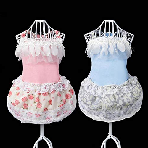 Fitfulvan Clearance!Dog Cat Bow Tutu Dress Lace Skirt Pet Puppy Dog Princess Costume Apparel Clothes(Pink,M) - Thumbnail 3