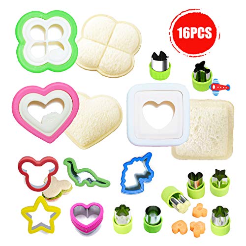 Aokinle Sandwich Cutter and Sealer for Kids, Cookie Food Cutters and Maker, Vegetable Cutters Shapes, Great for Boys and Girls Lunchbox,Bento Box - Thumbnail 6